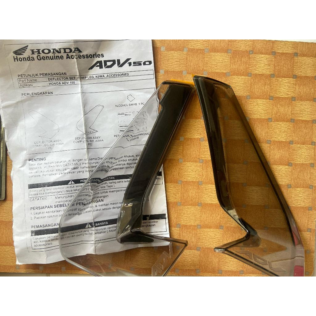 LEG DEFLECTOR SIDE-COVER SAYAP BODY KIRI KANAN HONDA ADV 150 ORIGINAL AHM