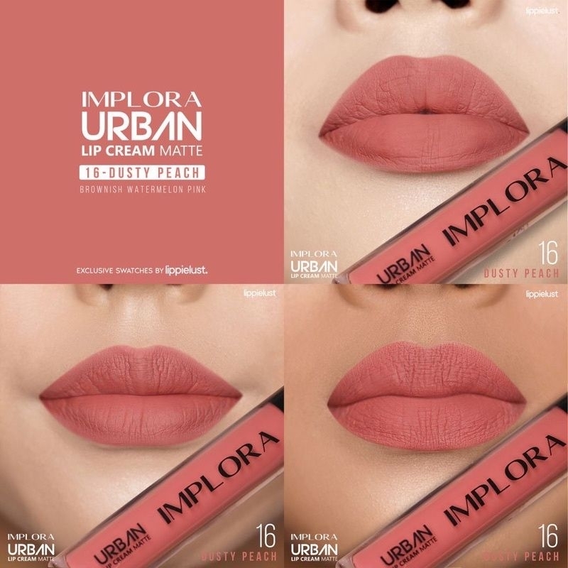 IMPLORA Urban lip cream mate  produk no 15, no 16, no 18