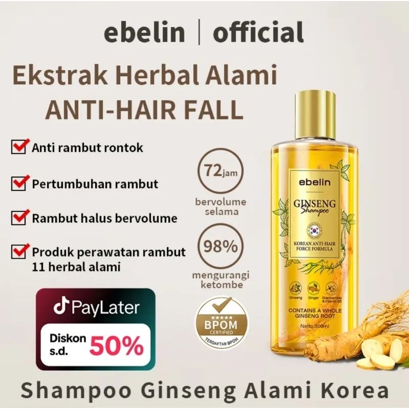 EBELIN SHAMPO GINSENG ALAMI 300 ML
