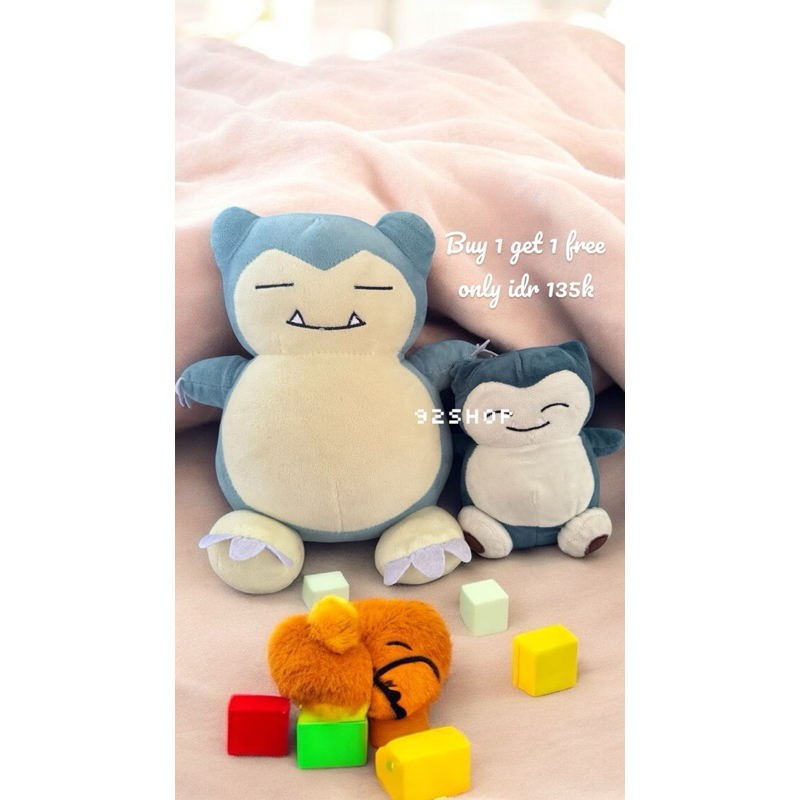 Boneka Pokemon Snorlax | boneka Snorlax evolusi Pokemon Munchlax | collectible of Pokemon plush doll