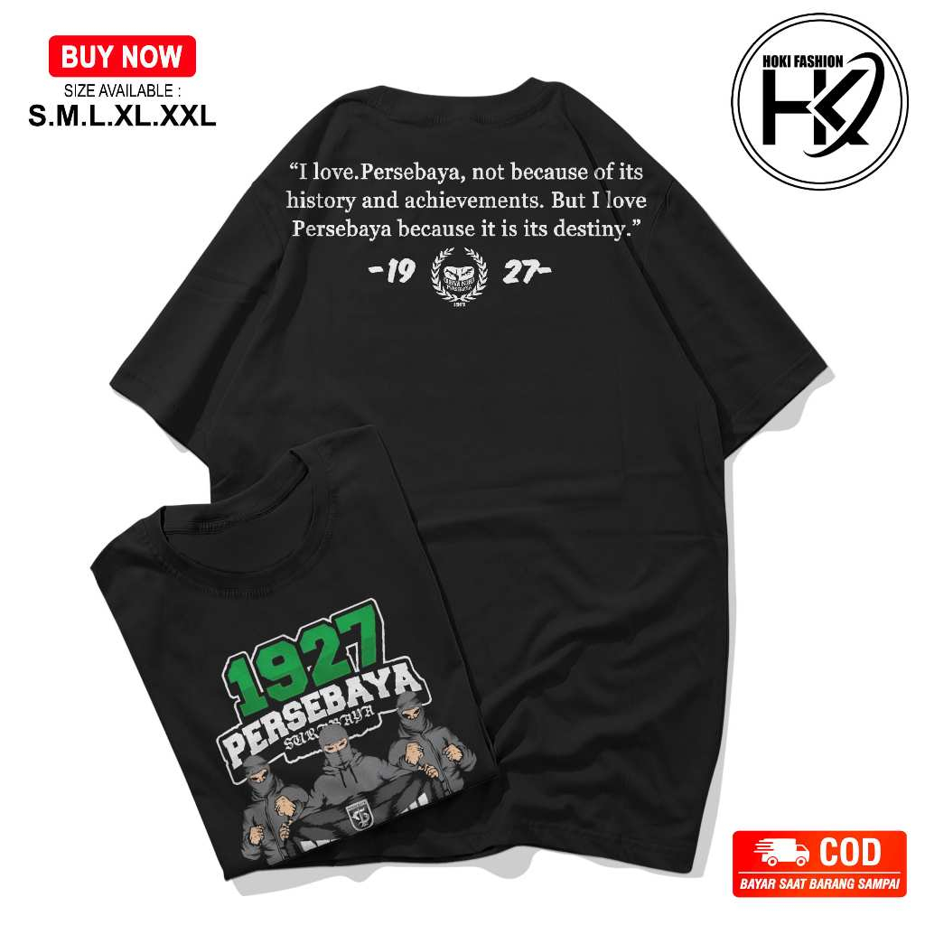 Kaos Distro Motif PERSEBAYA 1927 Kaos PERSEBAYA SURABAYA Viral Terbaru Baju pria dan wanita