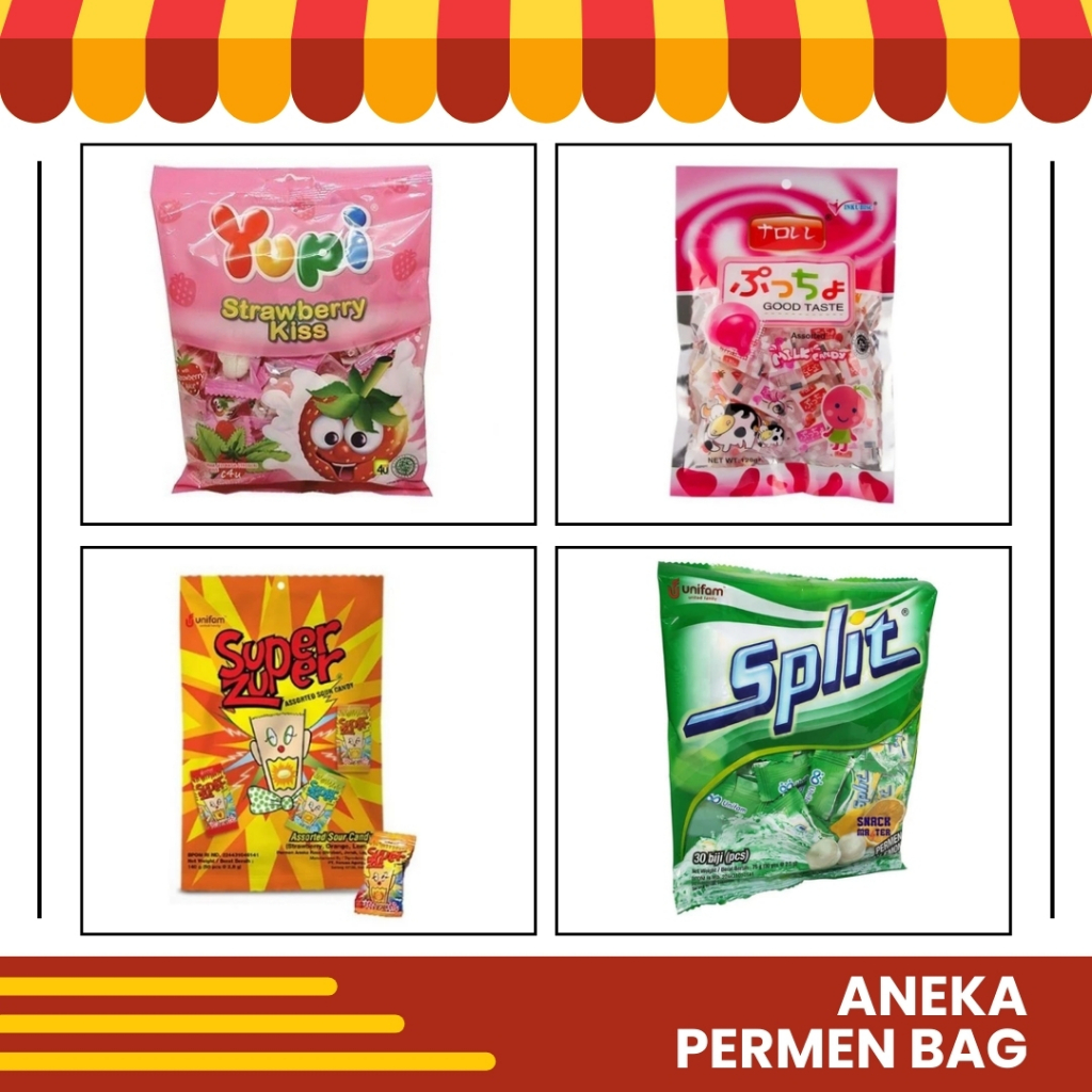 

Permen Susu Toll Manis Perman Yupi Yuppy Strawberry Kiss Rasa Buah Buahan Milk Candy Bag 120 Gram