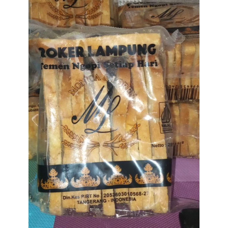 

2 pak roti kering monica loren lampung original teman ngopi