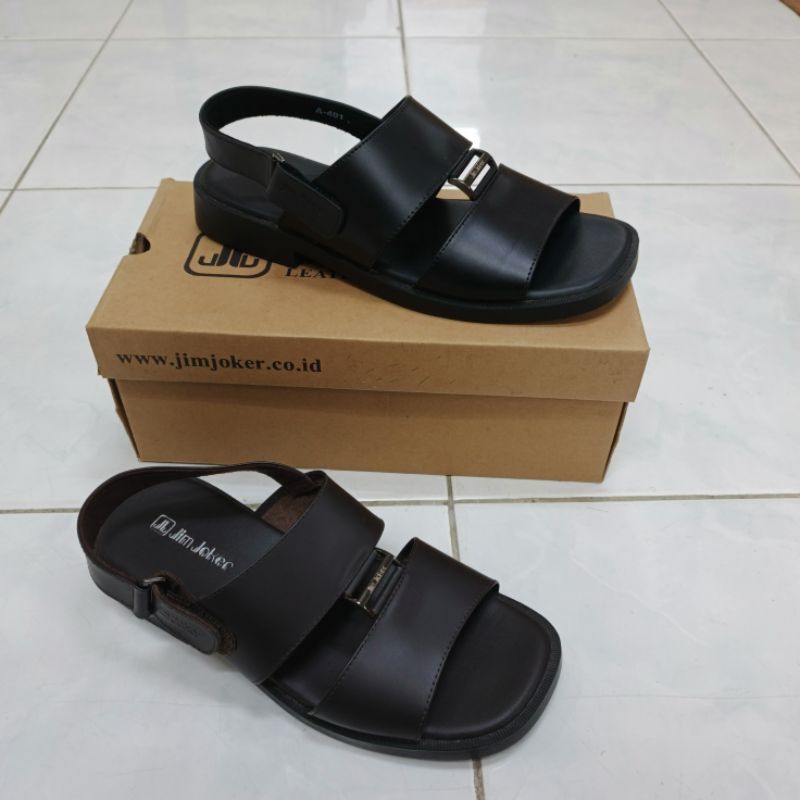 Sepatu sandal kulit jim joker A401