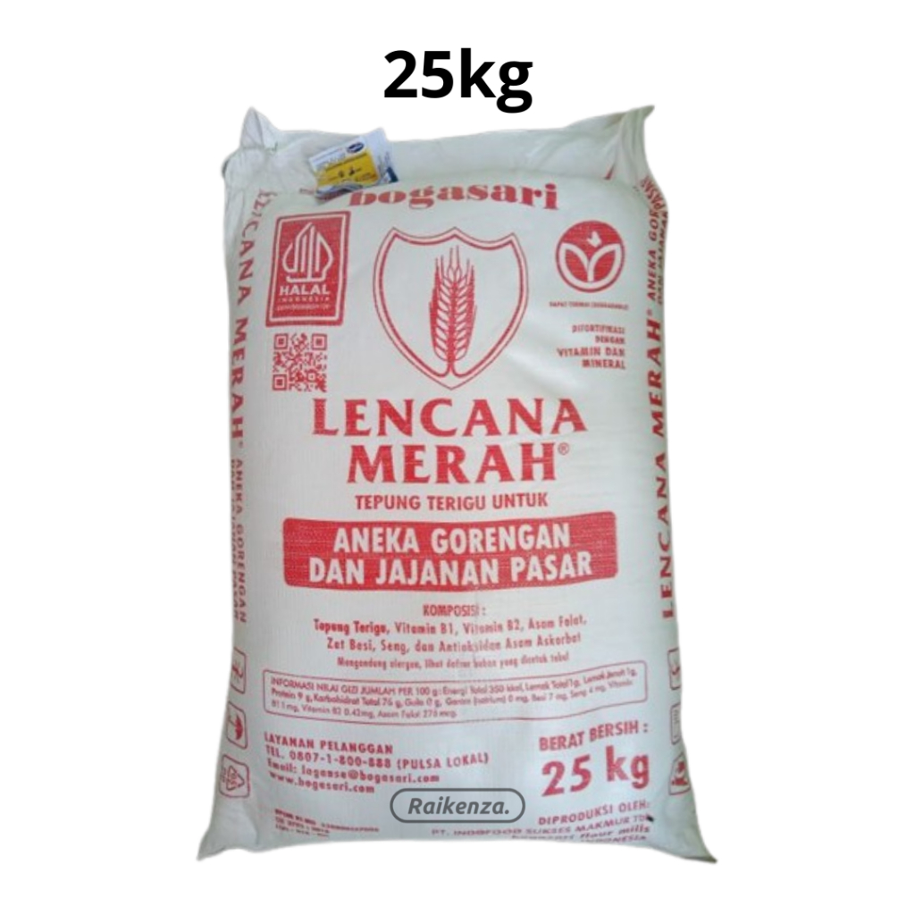 

Tepung Terigu Lencana Merah 25 kg Kemasan Ball