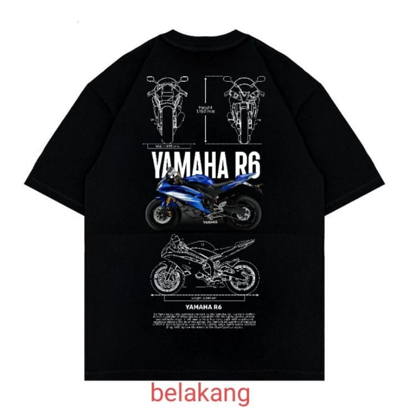 Kaos Motor Moge YAMAHA R6 Murah Design Keren