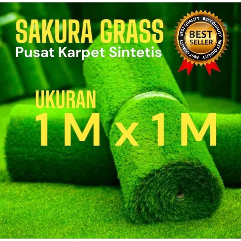 Rumput sintetis swiss meteran - rumput sintetis swiss 100x100cm - Karpet rumput sintetis dekorasi