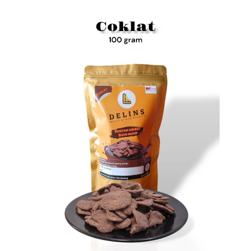 

Delins keripik pisang coklat 100 gram