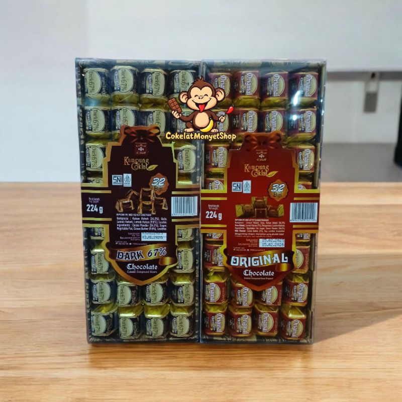 

Coklat Premium 224 gram (1 pack = 32 pcs)