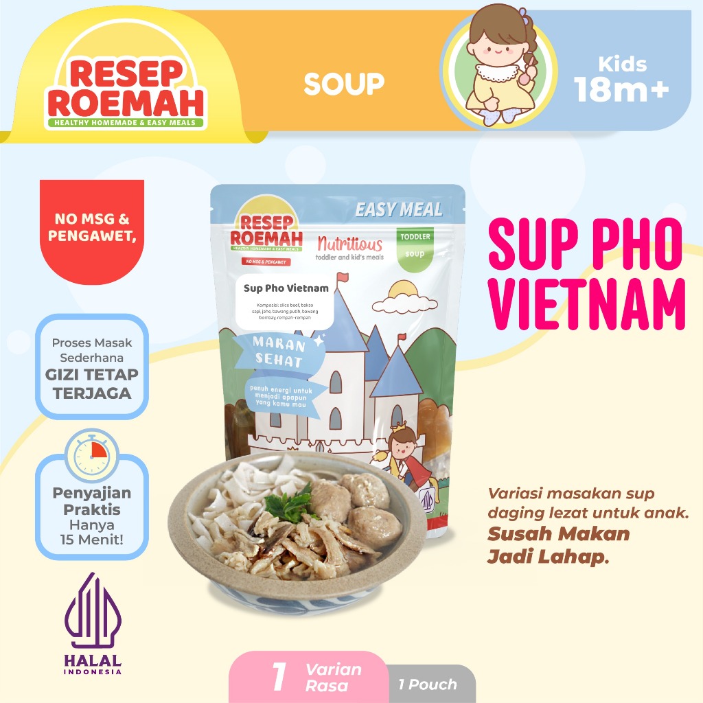 

Resep Roemah Sup Pho Vietnam / Beef Pho Noodle / Makanan Sehat Anak Balita / Kids Healthy Homemade Frozen Food / No MSG
