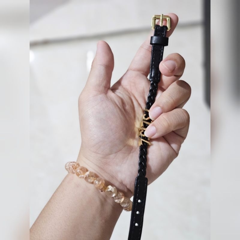 Gelang Kulit viral Mix Titanium /Gelang kulit kepang Branded bandimport