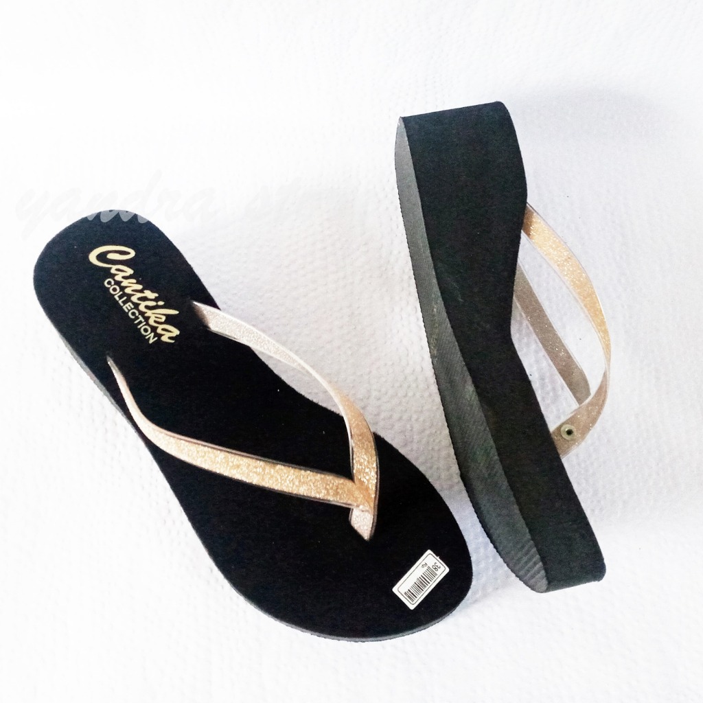 Sandal Wedges Jepit Jelly Wanita