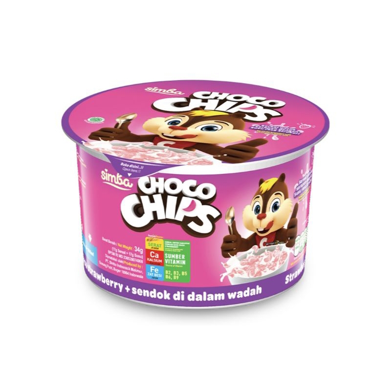 

Simba Choco Chips Sereal Cup Susu Strawberry 34 g