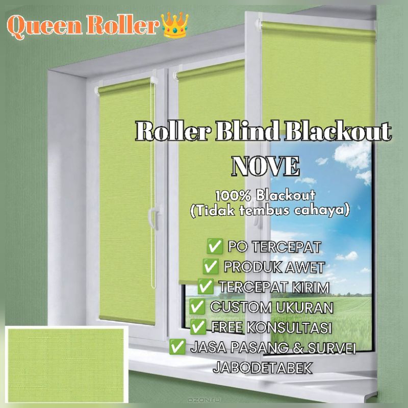 Roller blind indoor blackout PREMIUM Nove & Horison