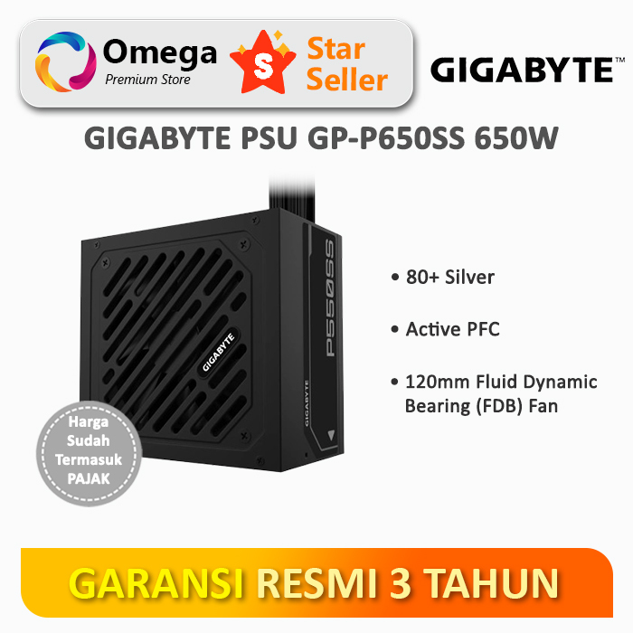GIGABYTE PSU P550SS 550W 80+ Silver Active PFC