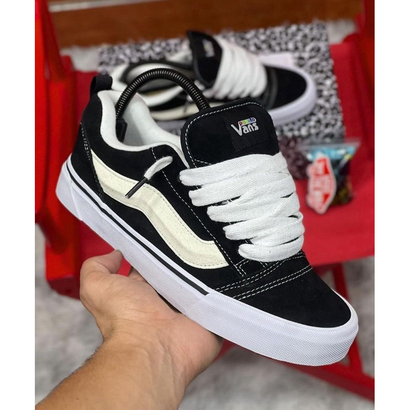 Sepatu Vans Knu Skool VR3 Vault LX Imran Potato Black White