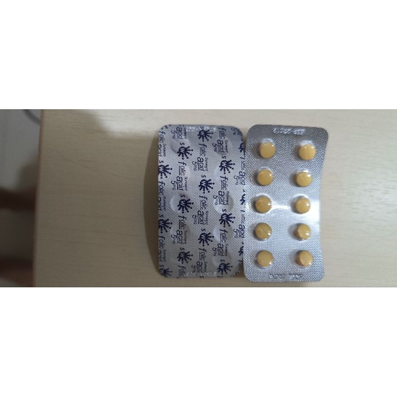 Folac Acid 5mg Sunward 2strip Asam Folat Promil