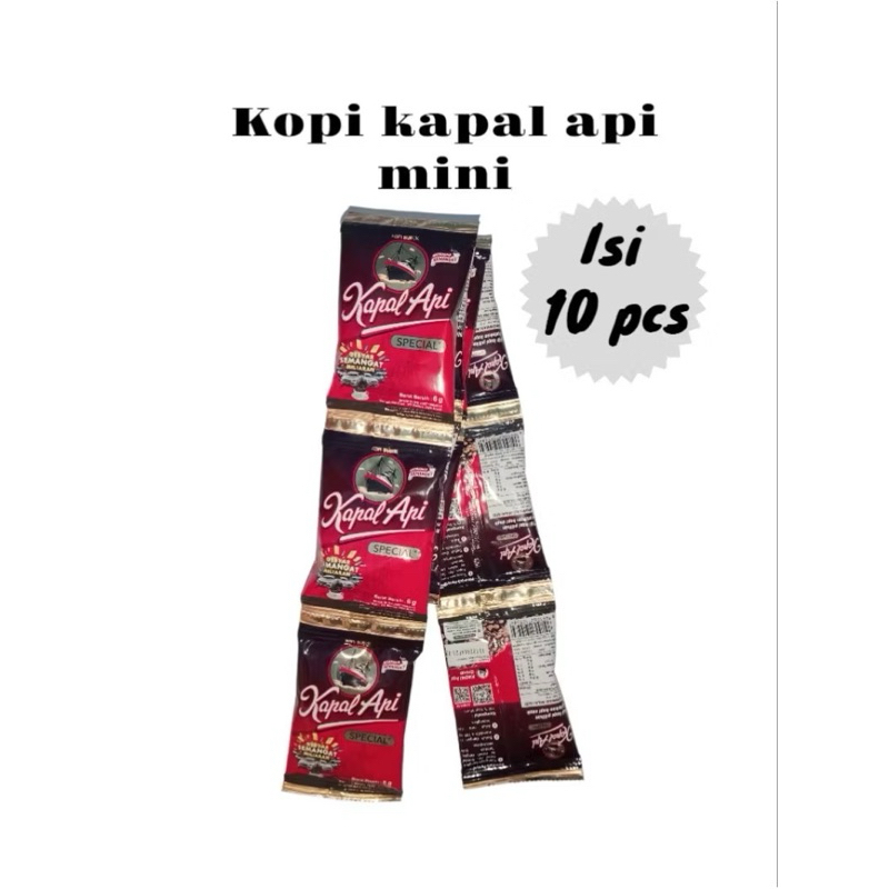 

[ 1 RENTENG ] Kopi Kapal Api Special Mini tanpa gula 10 sachet x 6 gr [HARGA 1 RENTENG] kapal api - kopi special