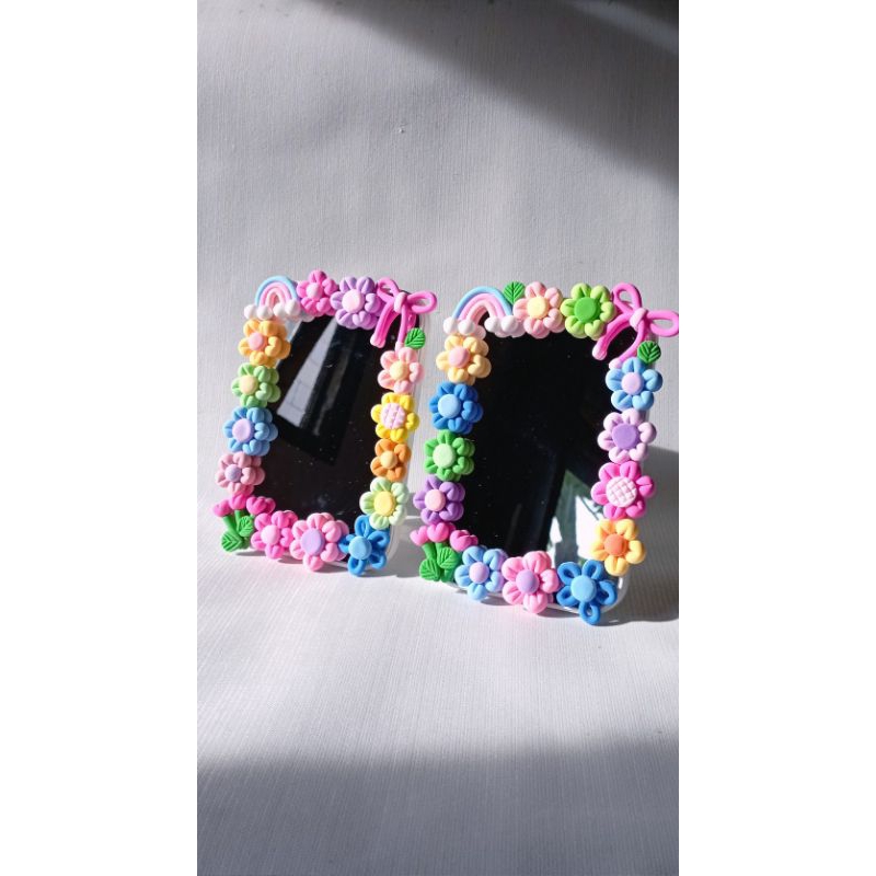 Clay Square Mirror (cermin aesthetic clay) Standing table top mirror aesthetic