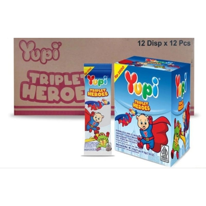

Yupi Triplet Heroes 1 Box isi 12 pcs