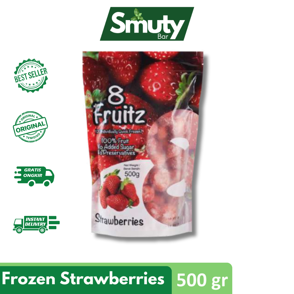

8 Fruitz Frozen Strawberry/Strawberries Beku 500 Gr