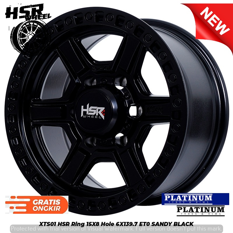 VELG OFFROAD RING15 MOBIL PAJERO FORTUNER HILUX PHANTER HSR XTS01 HOLE 6