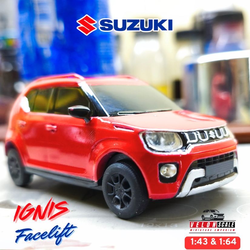 Diecast Miniatur Suzuki Ignis Facelift Skala 1:43 Bisa Custom Warna dan Platnomor