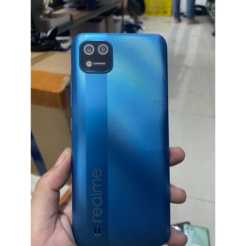 Backdoor Realme C11 2021 - Casing Realme C11 2021 - Tutup Cover Belakang Baterai C11 2021 - Blue