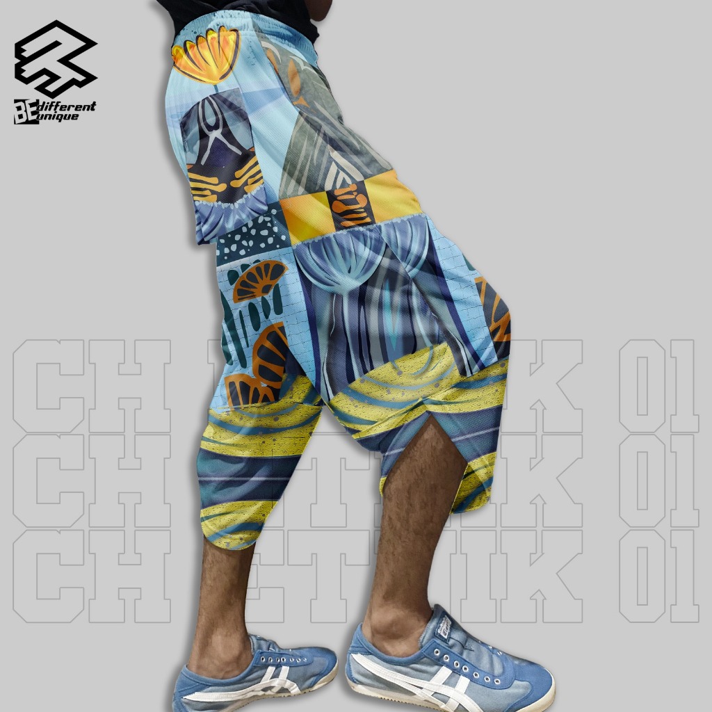 Harem Pants / Celana Harem Casual Pria Wanita Motif Fullprint Etnik 01