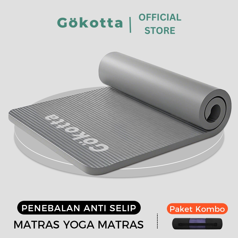 GOKOTTA Yoga Mat Anti Slip Tebal Premium Matras Olahraga Sport & Pilates Mat/ Yoga Mat/ Matras Anti 