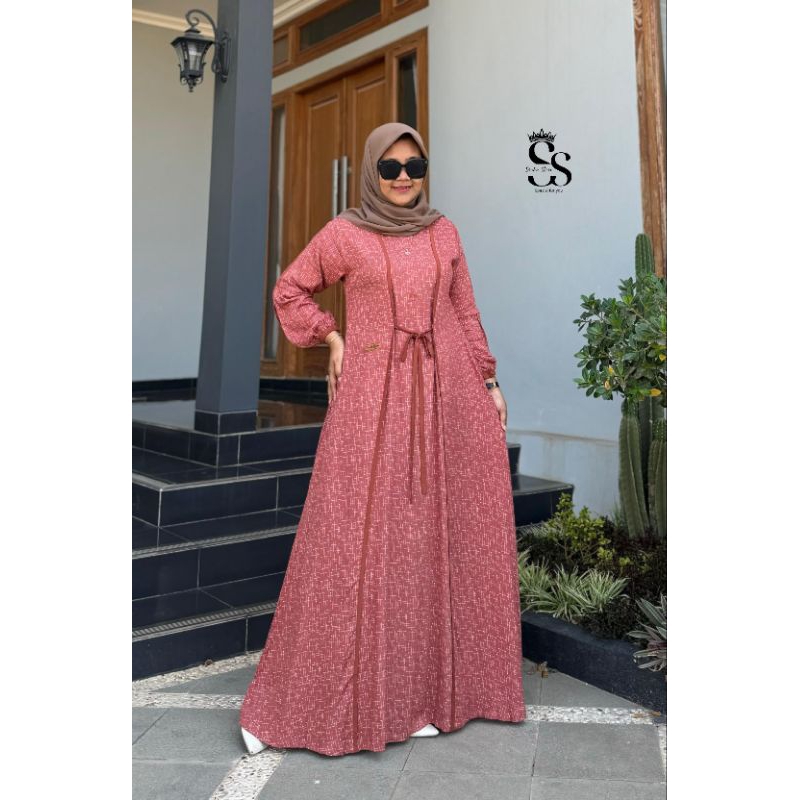 TERBARU DRESS RAYON TWILL UNIQLO ORI SAULIN STORE ((READY))