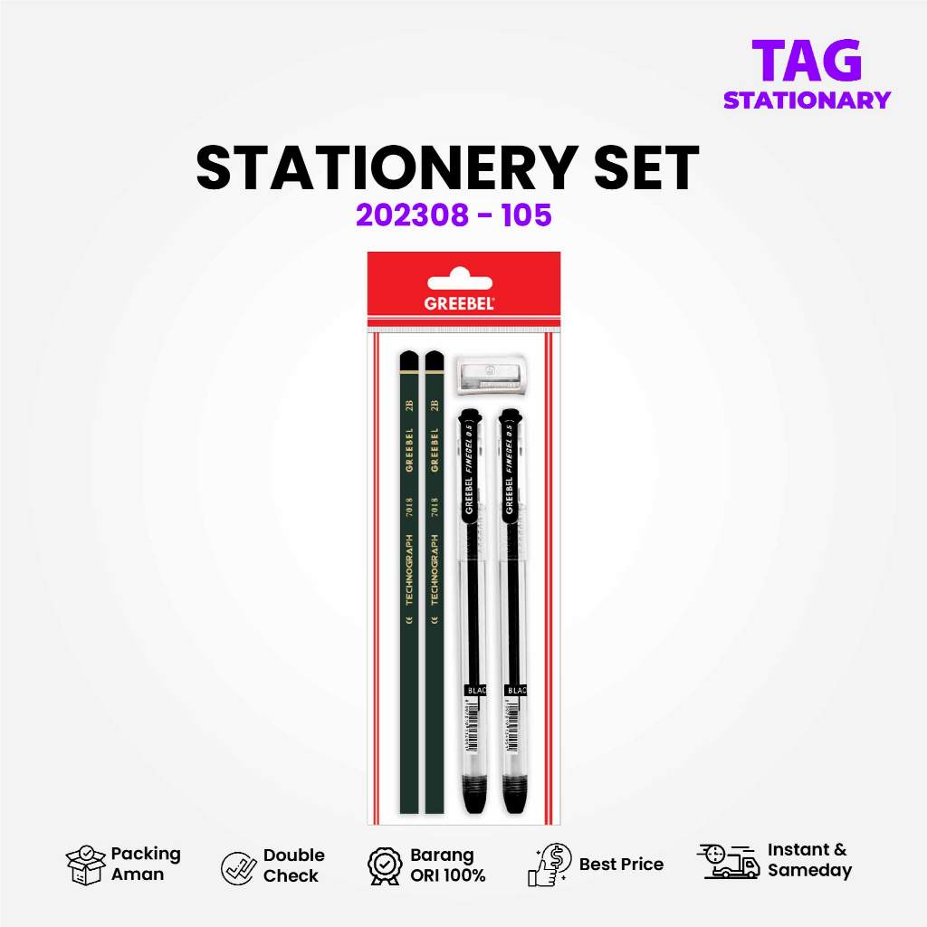 

GREEBEL Paket Alat Tulis / Stationery Set 202308-105 / Timur Agung Grosir