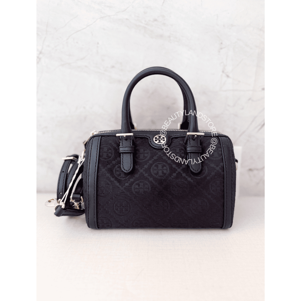 TB T MONOGRAM PETITE BARREL BAG BLACK/001