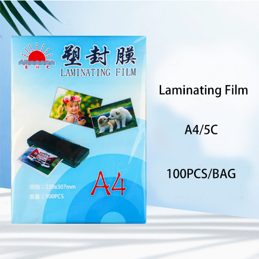 

100 PCS / Film Laminating PET EVA Untuk Mesin Laminating / Pack Ukuran A4 / 5C