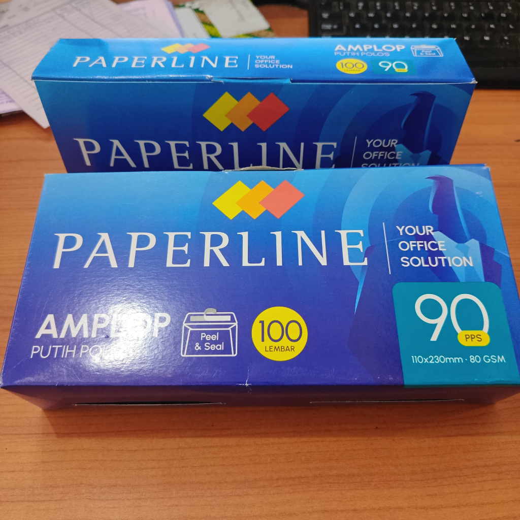 

(1PACK) Amplop Polos Panjang no 90 Paperline + perekat Dus Biru