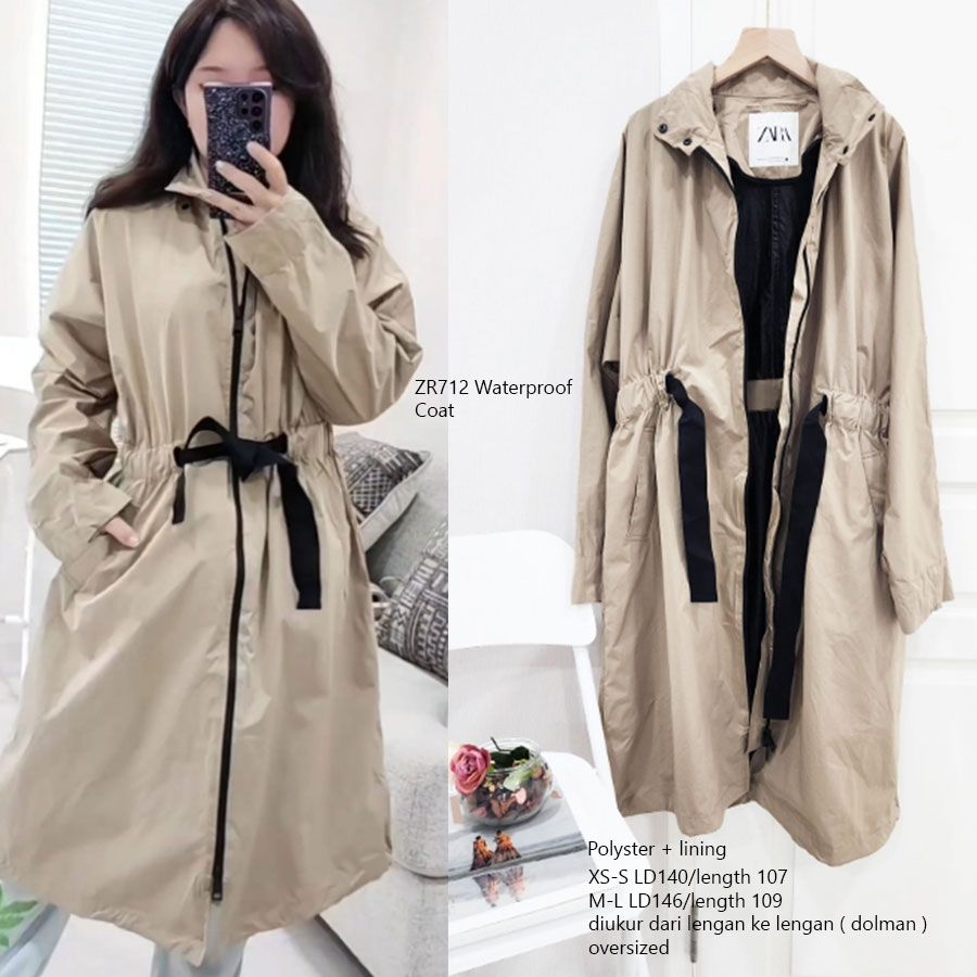 ZR712 WATERPROOF COAT - NO HOOD