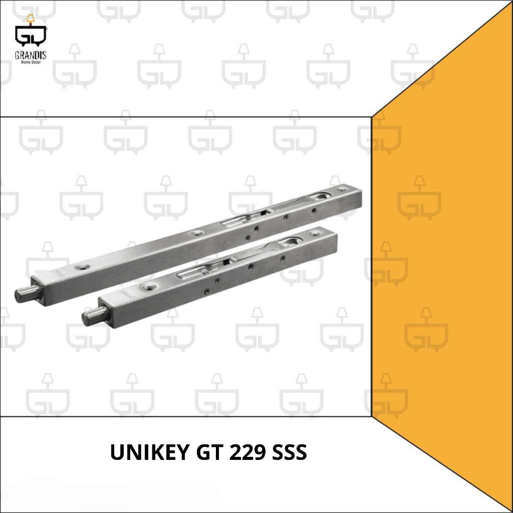 UniKey Grendel Tanam Stainless - Grendel Tanam untuk Pintu dengan 2 Daun Pintu