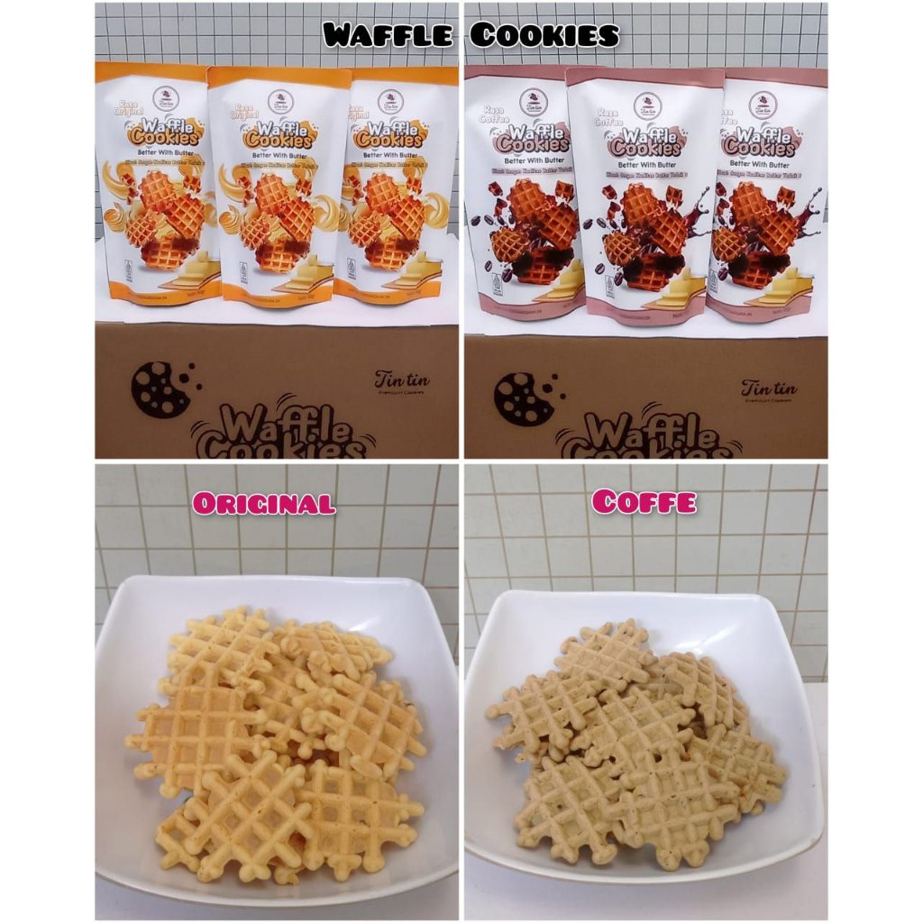 

Tin Tin Waffle Cookies / Kue Waffle Rasa Original dan Kopi