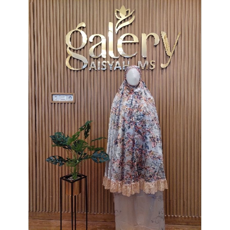 MUKENA DEWASA ARMANI SATIN SILK PREMIUM RENDA Motif