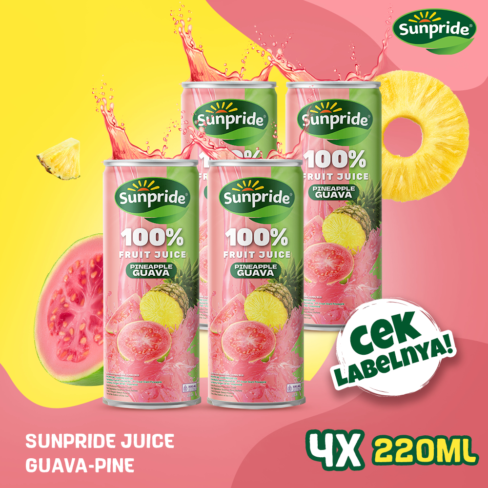 

Sunpride Juice RTD Pineapple and Guava Juice 220ml x 4 pcs