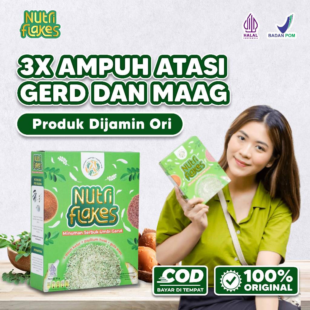 

Lezatoz_Genz Nutriflakes Sereal Umbi Garut - Ampuh Mengatasi Asam Lambung, Maag Dan Gerd 1 Box