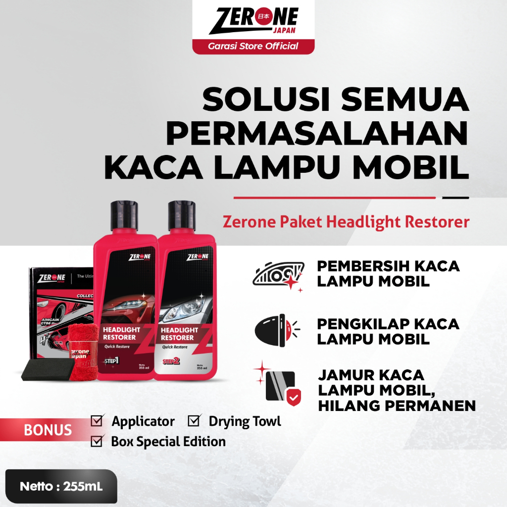 Auto Detailing Zerone Headlamp Polish Pembersih Mika Lampu Kendaraan