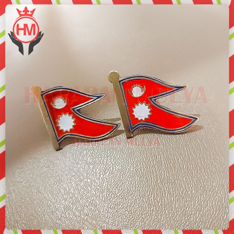 Pin Bendera Negara Nepal 2cm Pin Flag Nepal - Harapan Mulya