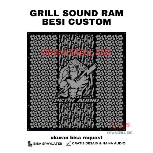 Grill Sound Syatem Custom Ram Tutup Box Speaker Lembaran