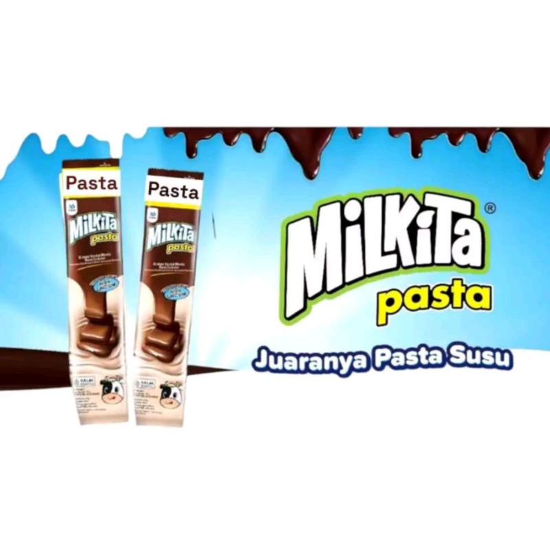 Grilshop7 Milkita Pasta Chocolate / Vanilla (1Pack: 36Pcs) - Milkita Pasta Nyot / Susu Nyot Nyot /