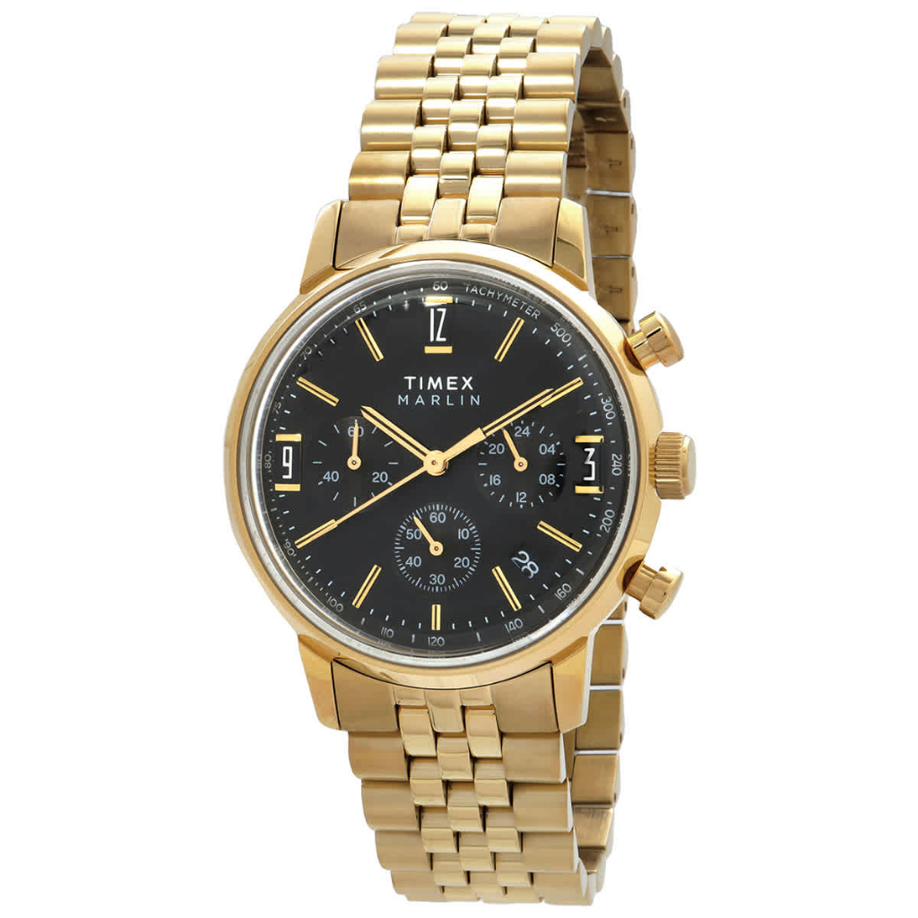 Timex Marlin TW2W59900 Chronograph Automatic Black Dial Men's Watch