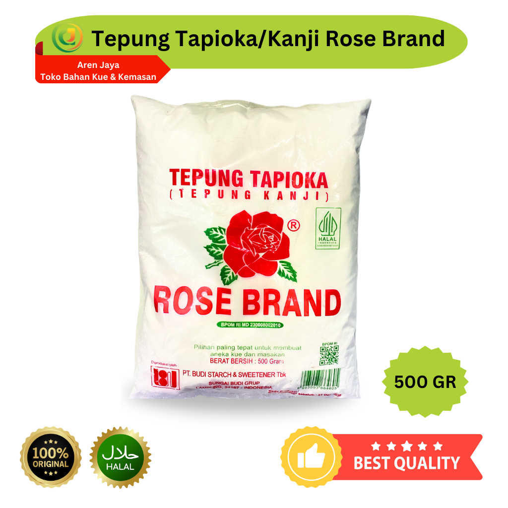

Tepung Tapioka Rose Brand Tepung Kanji 500 Gram Original