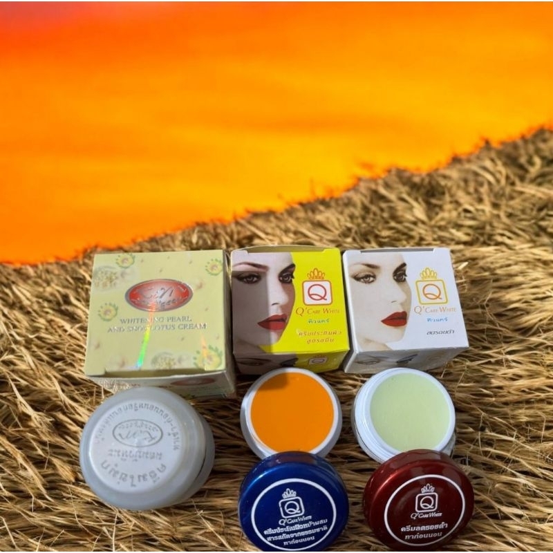 CREAM SIANG SNOW WHITE DAN MALAM  Q CARE TANPA SABUN