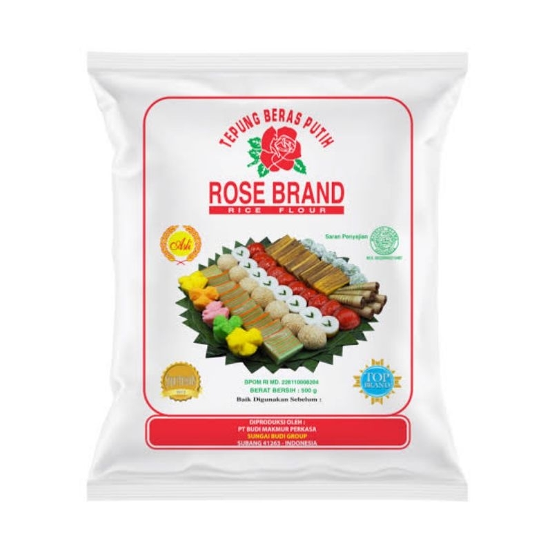 

ROSE BRAND Tepung Beras Putih / Rice Flour - 500 G [ HALAL ]