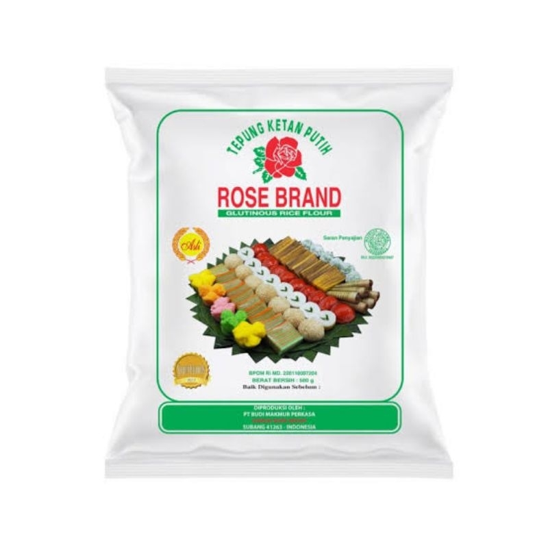 

ROSE BRAND Tepung Ketan Putih / Glutinious Rice Flour 500G [ HALAL ]